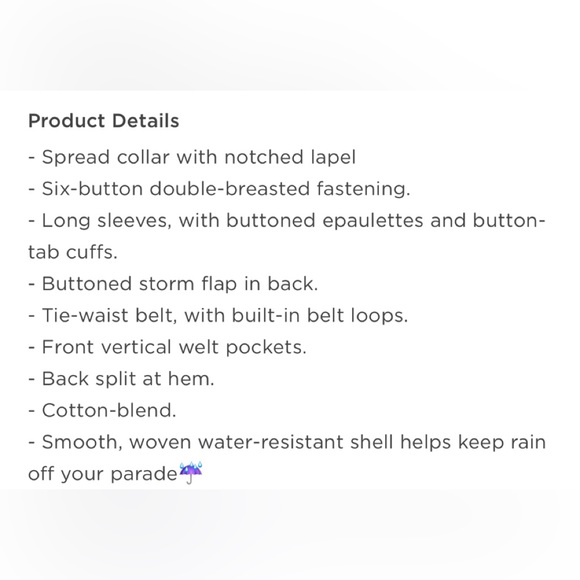 Water-Resistance Tie-Belt Trench coat - Picture 6 of 7